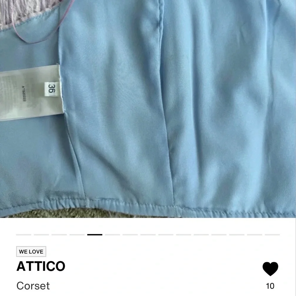 The Attico Lavender ostrich feather corset - Picture 4 of 6